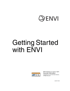 Getting Started in ENVI - Harris Geospatial Solutions