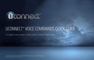Uconnect® Voice Commands Quick Guide