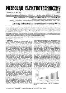 A Survey on Flexible AC Transmission Systems (FACTS)