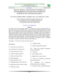 SMALL SIGNAL ANALYSIS OF FLEXIBLE AC TRANSMISSION