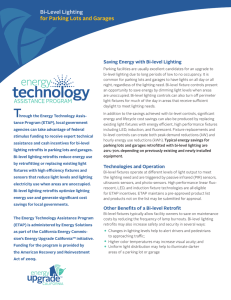 Bi-Level Lighting for Parking Lots and Garages