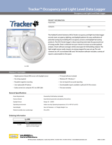 Tracker™ Occupancy and Light Level Data Logger