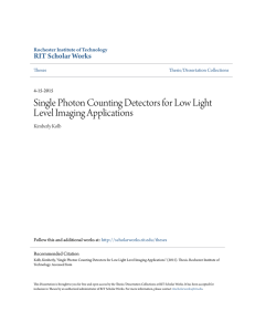 Single Photon Counting Detectors for Low Light Level Imaging
