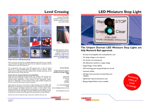 LED Miniature Stop Light Level Crossing