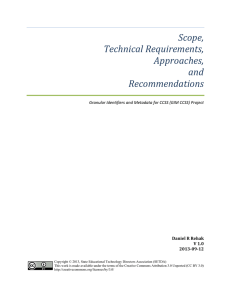 Scope, Technical Requirements, Approaches, and Recommendations