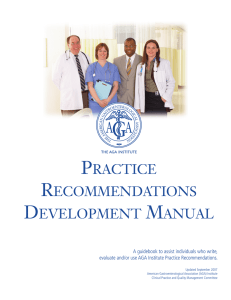 practice recommendations development manual