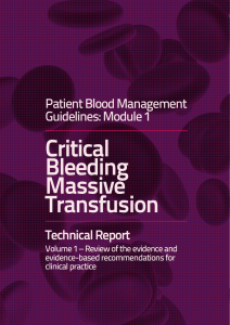 NBA - Critical Bleeding Massive Transfusion