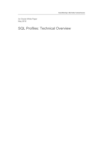 SQL Profiles