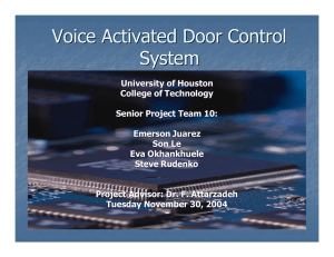 Voice Activated Door Control System