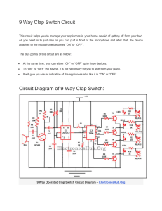 Circuit Diagram of 9 Way Clap Switch: