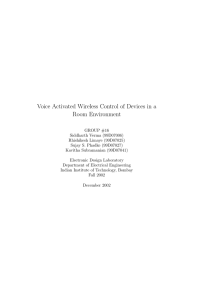 Voice Activated Wireless Control of Devices in a Room Environment