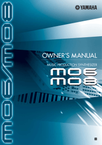 MO6/MO8 Owner`s Manual