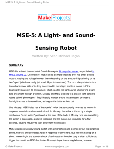 MSE-5: A Light- and Sound-Sensing Robot