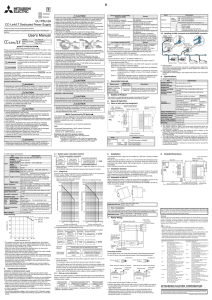 CL1PSU-2A CC-Link/LT Dedicated Power Supply User`s Manual