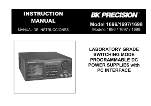 1696,1697,1698 Power Supply User Manual