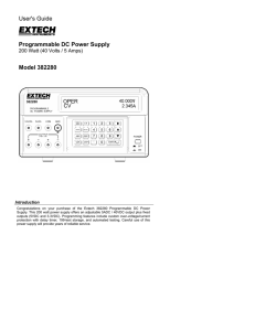 User`s Guide Programmable DC Power Supply Model 382280