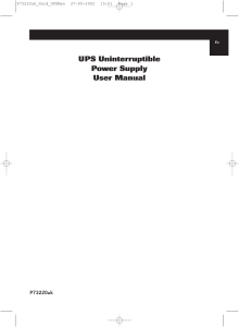 UPS Uninterruptible Power Supply User Manual