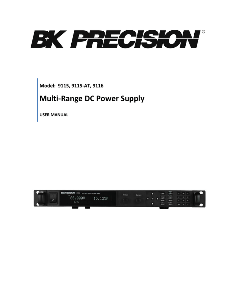 9115 Multi Range DC Power Supply