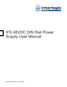 IFS 48VDC DIN Rail Power Supply User Manual