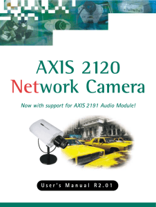 AXIS 2120 User`s Manual