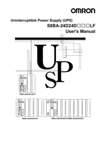 Uninterruptible Power Supply S8BA