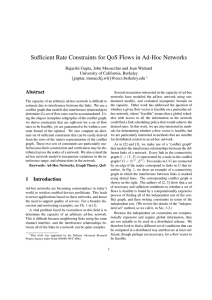 Sufficient Rate Constraints for QoS Flows in Ad