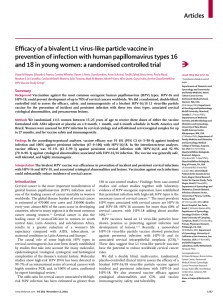 Articles Efficacy of a bivalent L1 virus