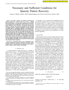 Necessary and Sufficient Conditions for Sparsity Pattern