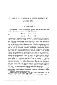 a proof of the invariance of certain constants of