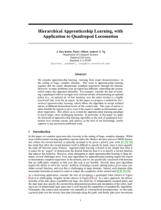 Hierarchical Apprenticeship Learning, with Application to