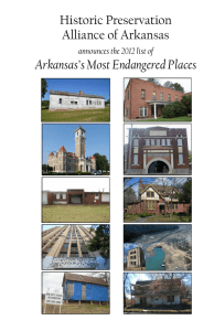 2012 List 2012 List of Arkansas`s Most Endangered Places