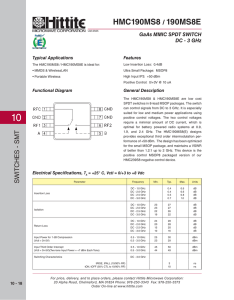 Hittite HMC190 SPDT Switch