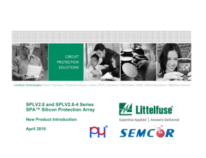 SPLV2.8 and SPLV2.8-4 Series SPA™ Silicon Protection Array