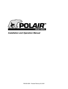 Manual - PolAIR 400 HC Operating Instructions - VAL-CO