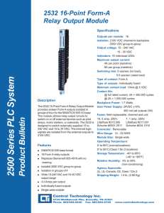 2500 Series PLC System Product Bulletin