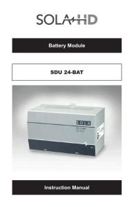 SDU 24-Bat Manual - Sola/Hevi-Duty