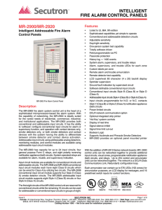 intelligent fire alarm control panels mr-2900/mr-2920