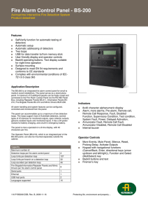 Fire Alarm Control Panel - BS-200