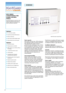 MP-8 SERIES CONVENTIONAL FIRE ALARM CONTROL PANELS