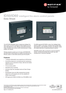 ID50/ID60 intelligent fire alarm control panels Data Sheet