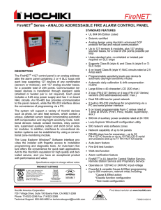 FireNET® Intelligent Addressable Fire Alarm Control Panel