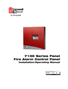 J 7100 Series Panel Fire Alarm Control Panel