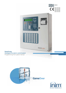 SmartLoop Analogue fire alarm control panel Programming from