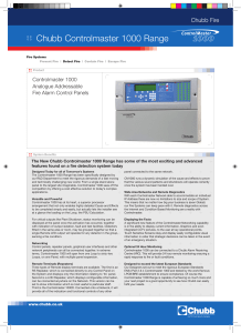 Chubb Controlmaster 1000 Range