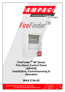 FireFinder SP Series Fire Alarm Control Panel (AS4428) Installation