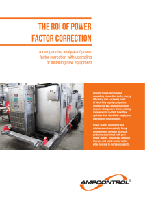 The ROI of power factor correction