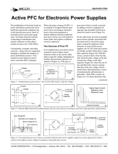Active PFC for Electronic Power Supplies