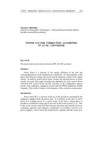 power factor correction algorithm in ac