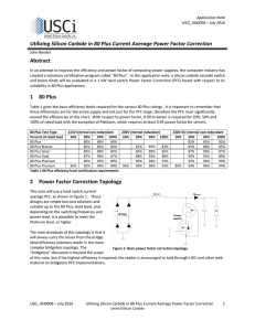 Utilizing Silicon Carbide in 80 Plus Current Average Power Factor