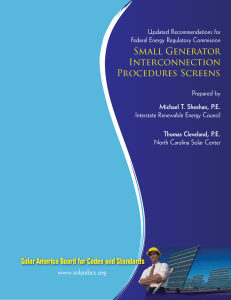 Small Generator Interconnection Procedures Screens